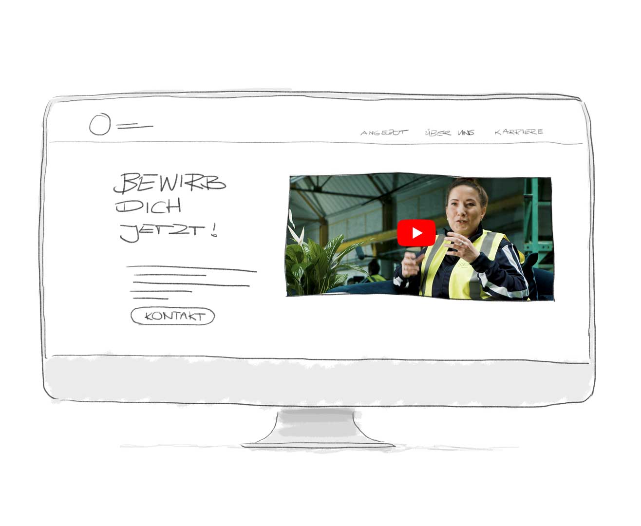 Employer Branding Kampagne auf der Karriere-Seite.